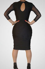 Black Mesh Sequined Party Dress (M)